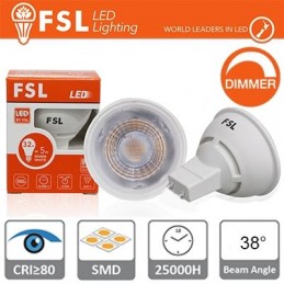 GU10 Lampadina LED - 6,5W 2700K 510LM 38° CRI80 Dimmerabile