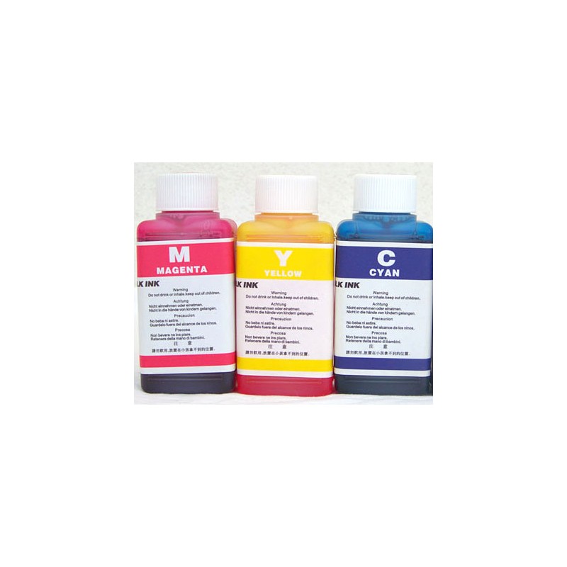 Inchiostro ciano magenta e giallo per HP da 100 ml